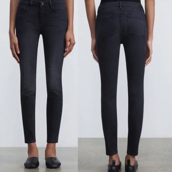 L148 Denim Lafayette 148 Mercer Skinny Jeans Washed Onyx size 26 - Picture 2 of 13